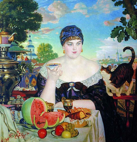 Boris Kustodiev The Merchant Wife China oil painting art